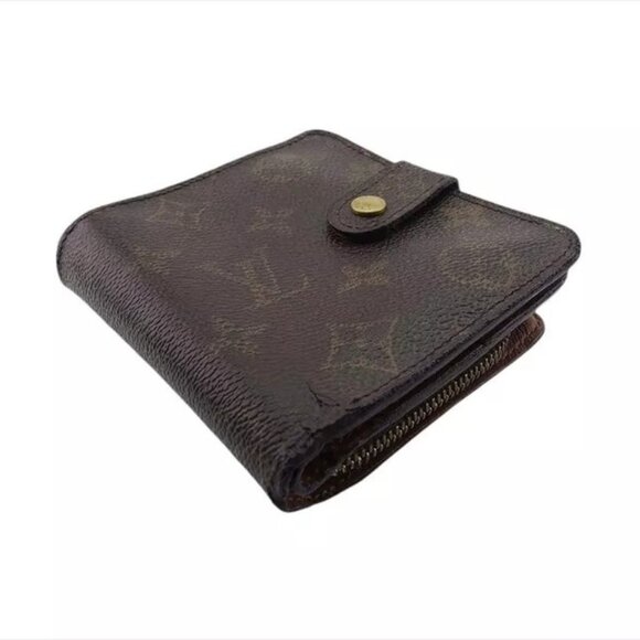 LOUIS VUITTON Bifold Wallet Monogram Beige Monogram Canvas Auth Used - Picture 4 of 10